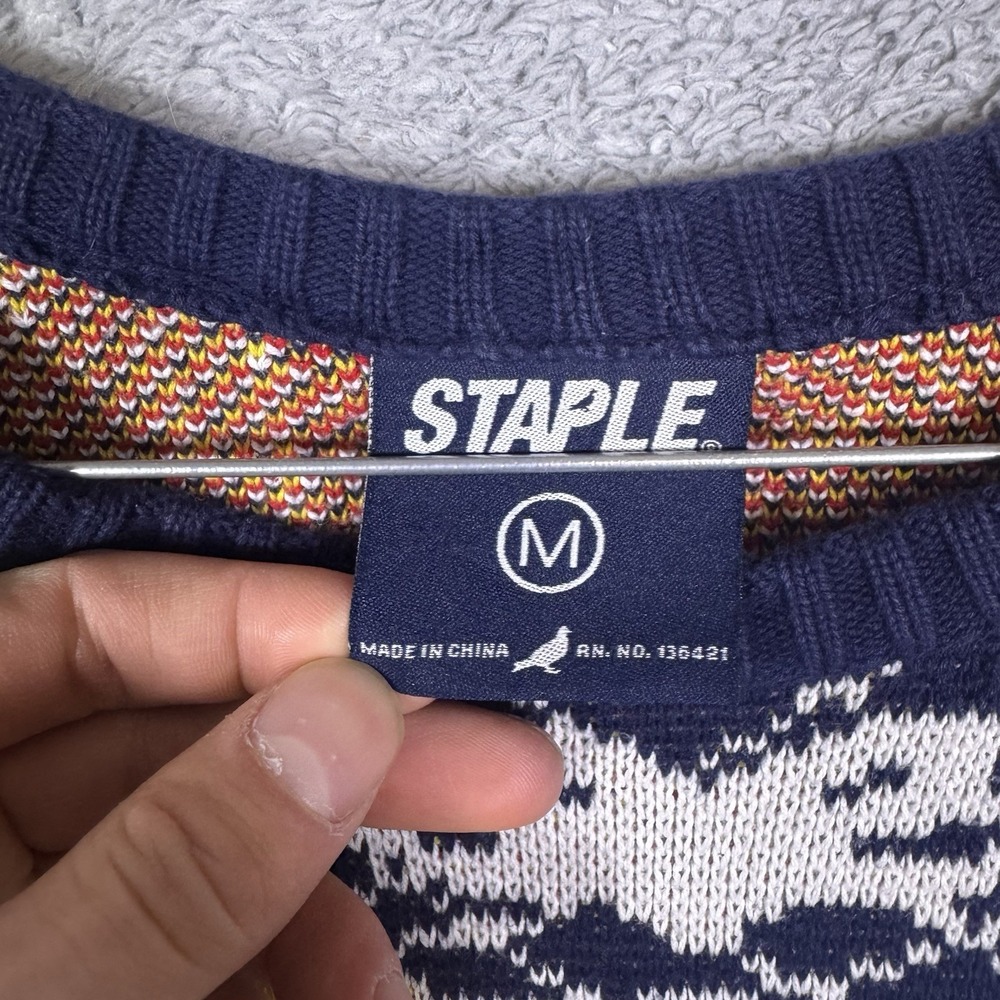 Staple Pigeon Sweater Mens M Knit New York Geometric AOP All‎ Over Sweatshirt - Picture 9 of 12